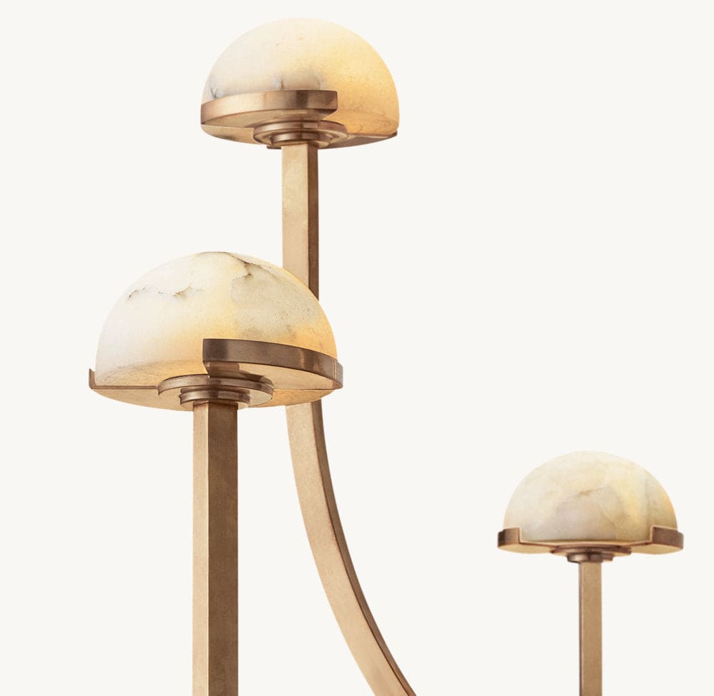 Copper and Alabaster Chandelier for Living Room or Dining | Casalola Lights - Chandeliers