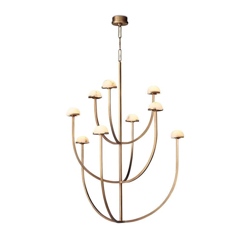 Copper and Alabaster Chandelier for Living Room or Dining | Casalola Lights - Chandeliers