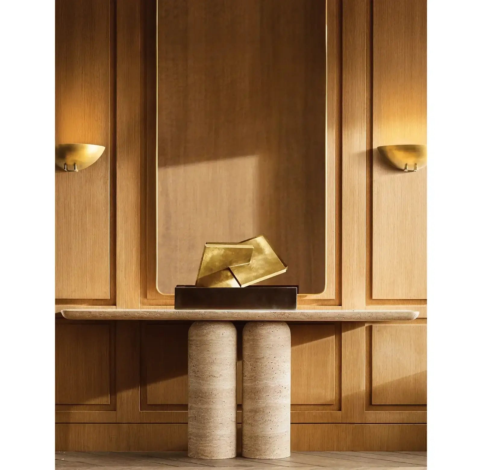 Modern Brass Bowl Wall Sconce – Handcrafted Luxury Accent Light - Sconces