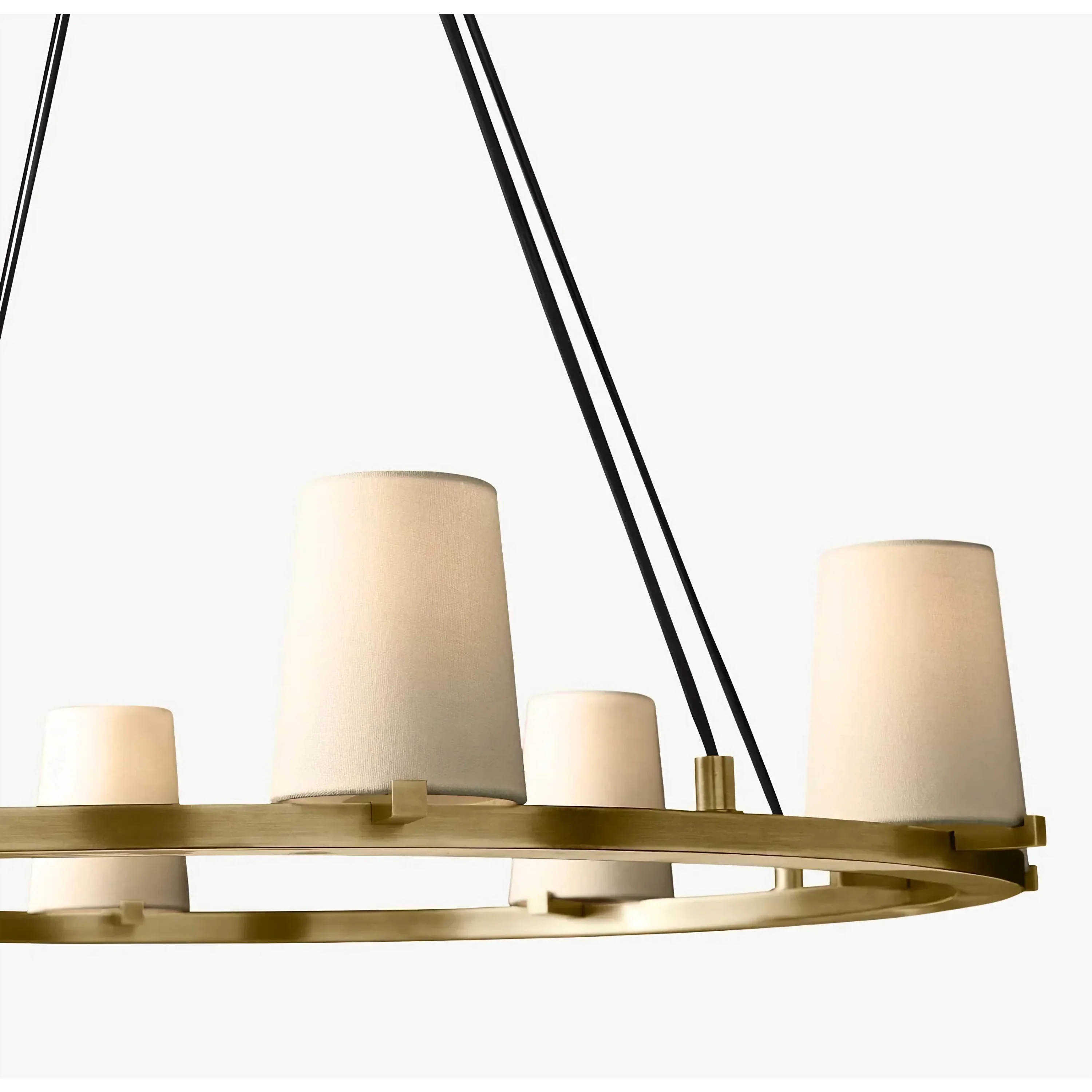 Modern Ring Chandelier – Copper Fabric Shade Dining Room Light Casalolalights Luxury Lamps for Interior Designers