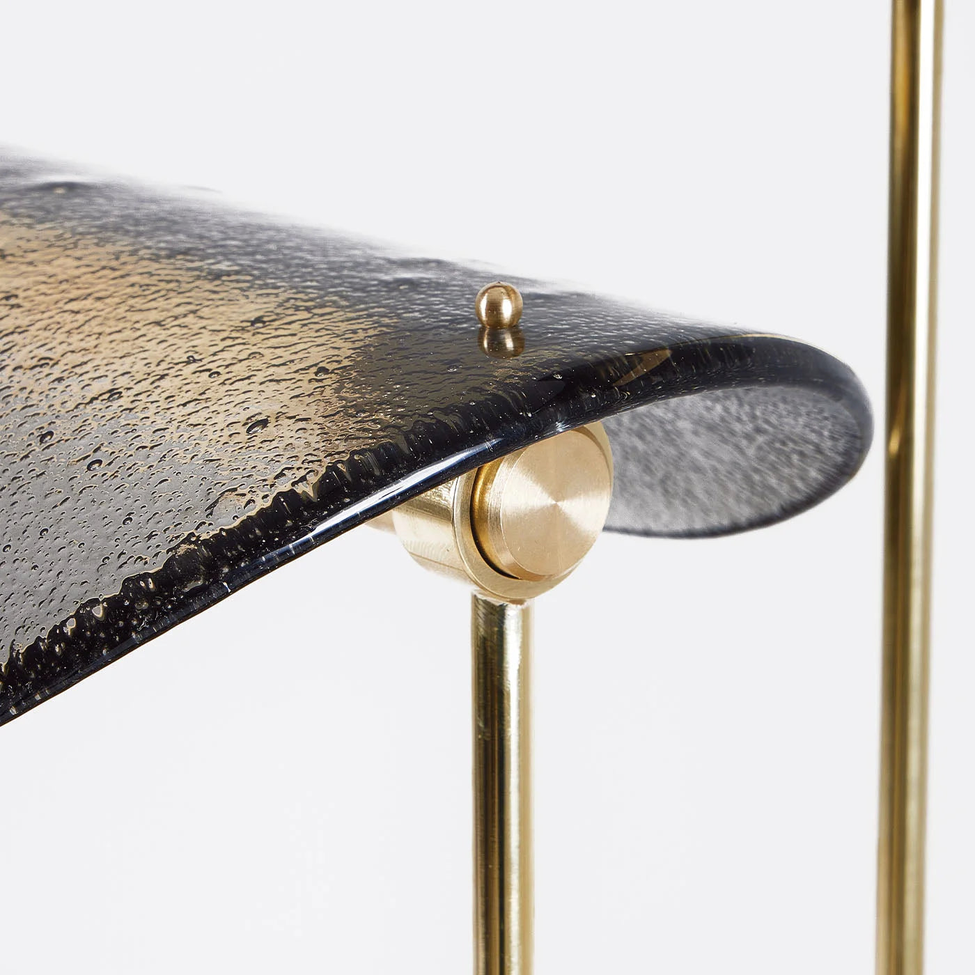 Modern Brass Glass Floor Lamp | Italian Sculptural Led Light