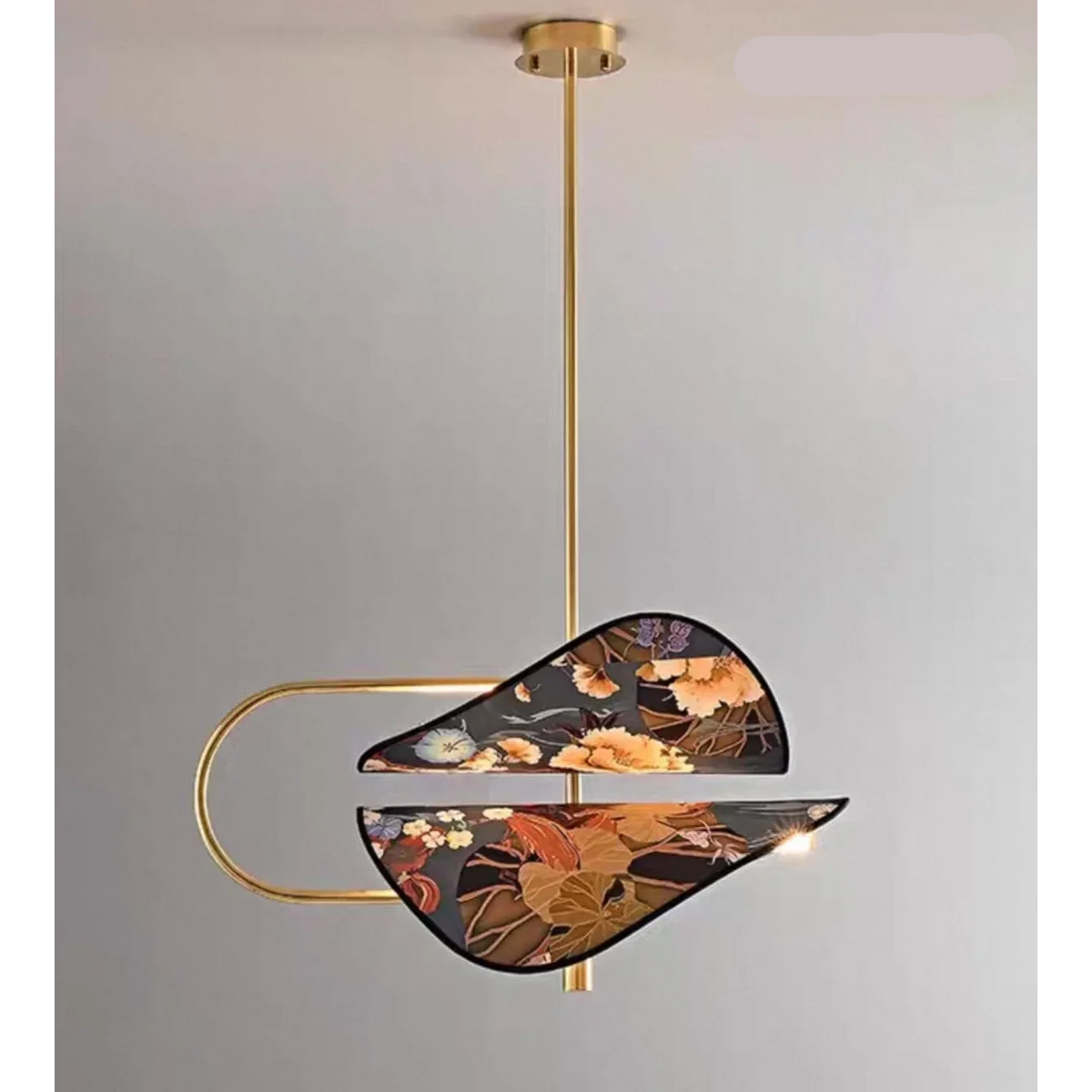 Akira Chinoiserie Floral Pendant Light – Designer Copper Led Statement Lamp Casalolalights Luxury Lamps for Interior
