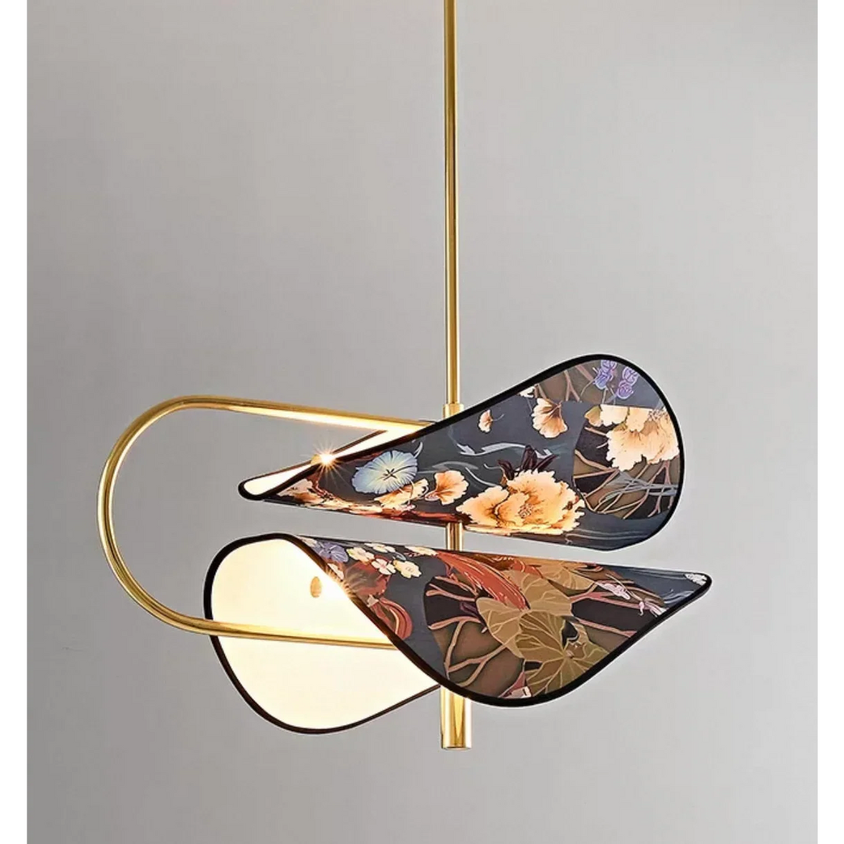 Akira Chinoiserie Floral Pendant Light – Designer Copper Led Statement Lamp Casalolalights Luxury Lamps for Interior