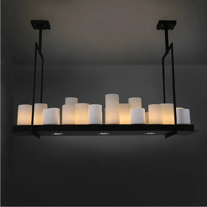 Frosted Glass Cluster Chandelier | Custom Dimmable Candle Light for Dining Room or Foyer