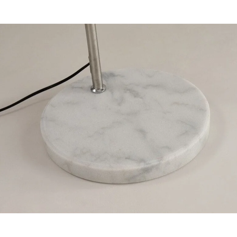 Arc Floor Lamp | Orange or White Glass Lampshade Silver Body Living Room Corner Lamps| Casalolalights Luxury Lamps