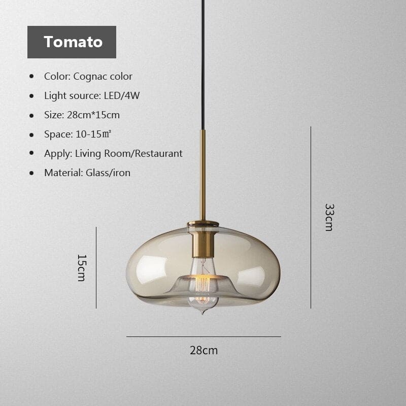 Modern Pendant Lighting | 1-light Glass Lamp | Kitchen Dining Room | Casalola - Lamps