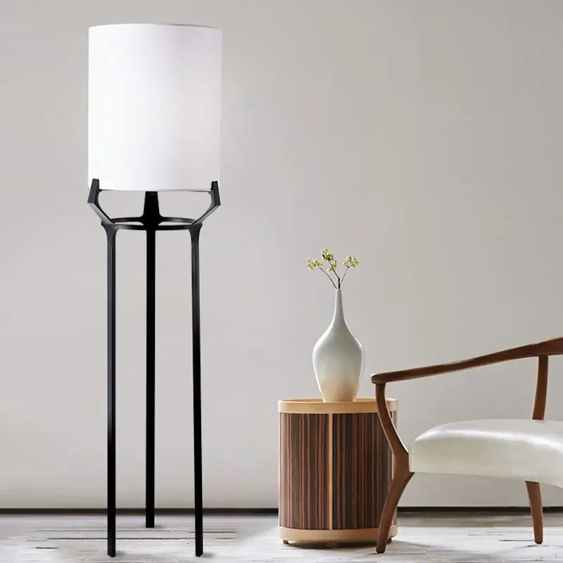 Modern floor lamp in a bedroom