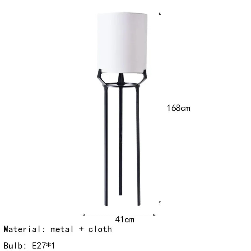 Elegant floor lamp beside a reading chair