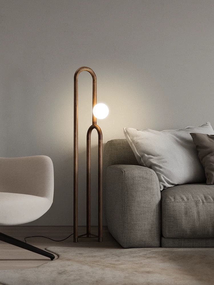 Modern Wood Floor Lamp for Design Living Room in Japandi Contemporary Style - Lamps