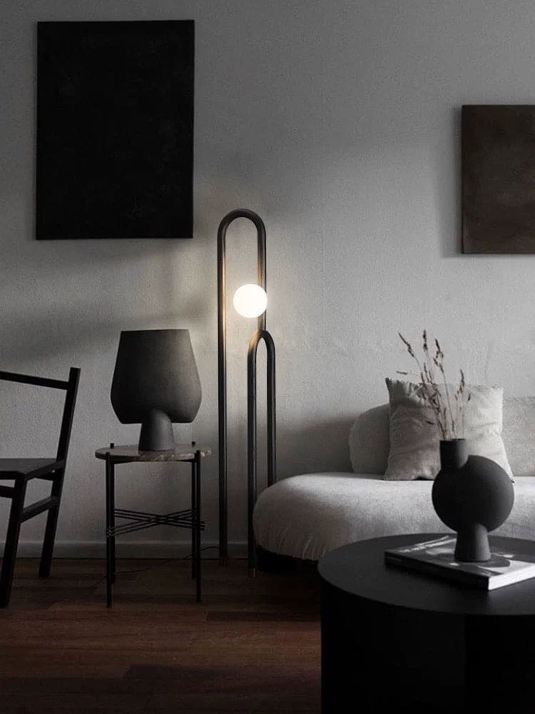 Modern Wood Floor Lamp for Design Living Room in Japandi Contemporary Style - Lamps