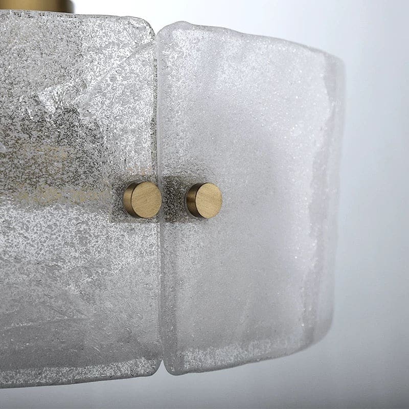 Modern Frosted Glass and Copper Flush Mount - Mounts