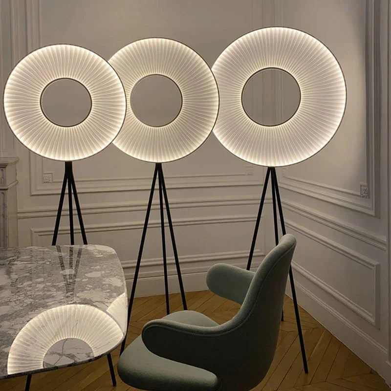 Iron-body floor lamp detail