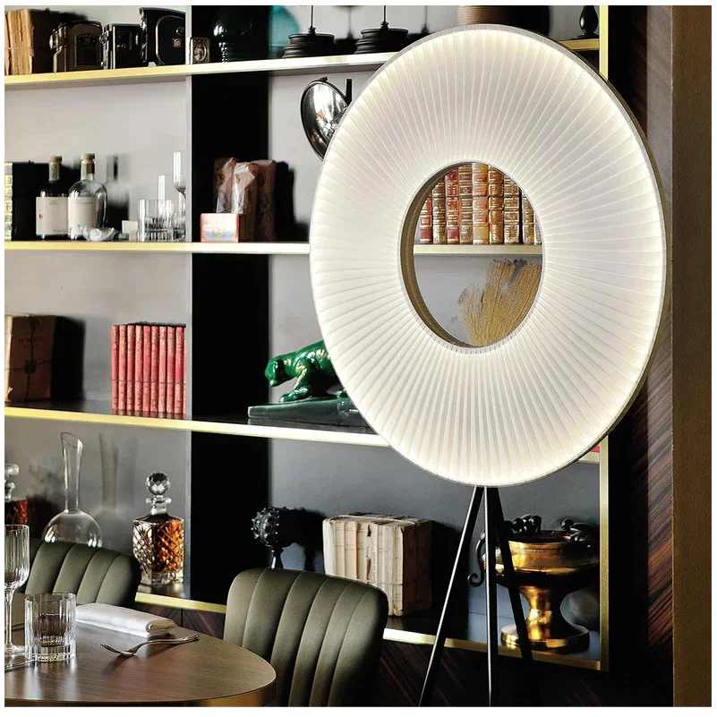 Modern Floor Lamp Fabric Lampshade Halo Lighting for Living Room Bedroom Office Casalolalights Luxury Lamps