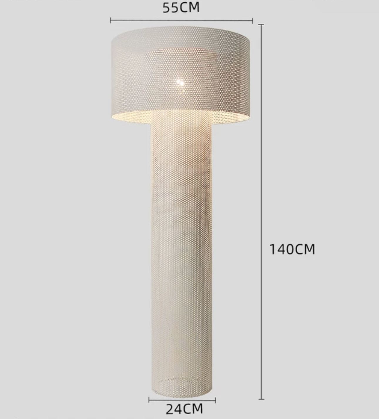 Luxury Mesh Floor Lamps with Cylindrical Design – Wabi-sabi Minimalist