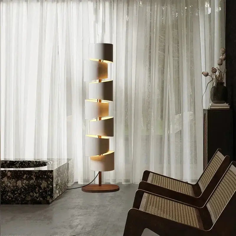 Modern Iron Tower Floor Lamp for Living Room Bedroom - Lamps