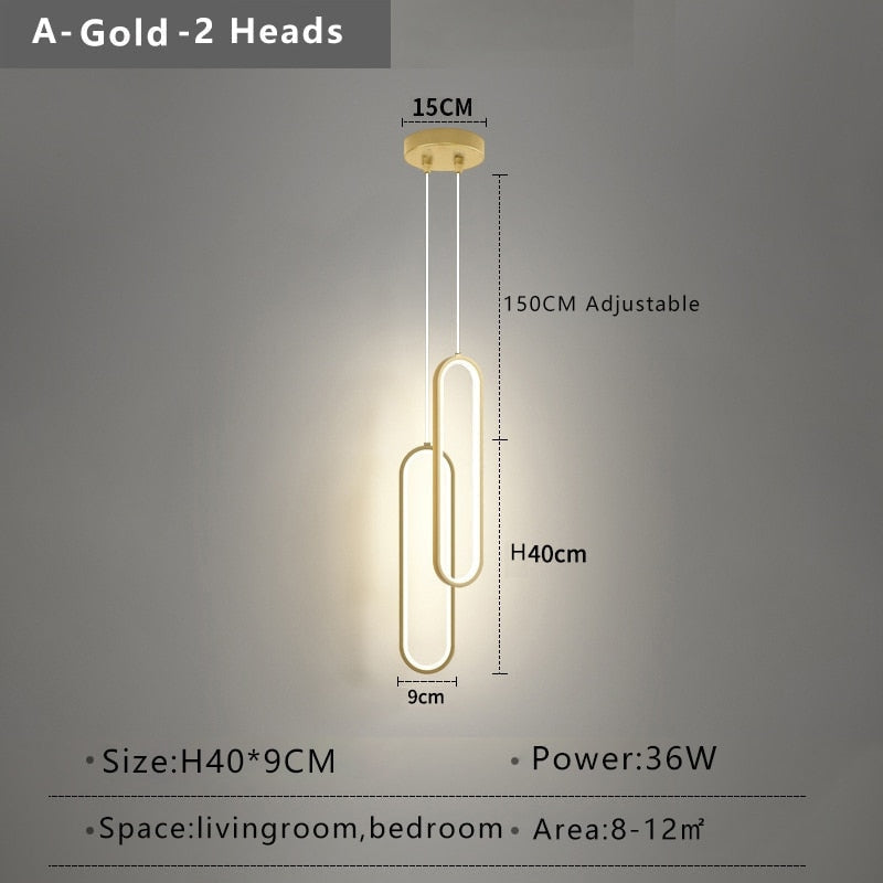 Modern Pendant Lighting | Metal Ring Led Gold Ceiling Light Fixtures | Casalola - Lamps