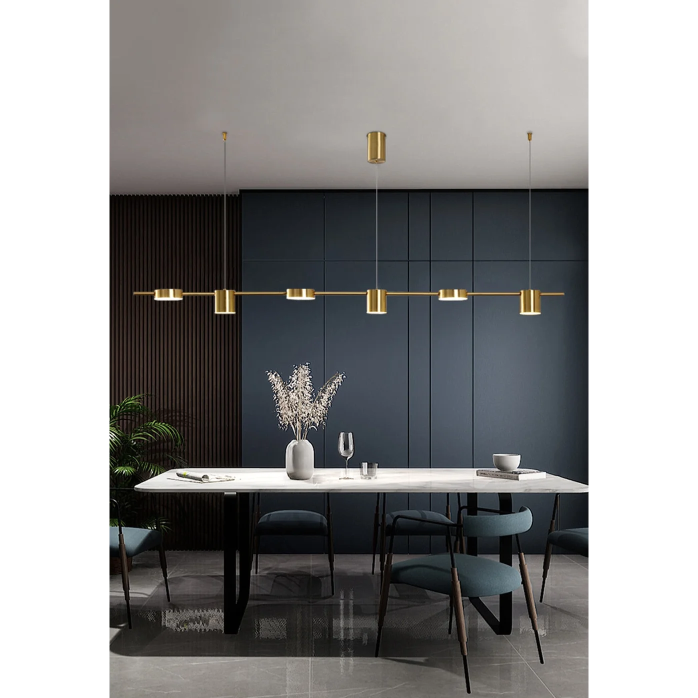 Modern Led Track Lighting | Gold Black Stainless Steel Kitchen Island | Casalola