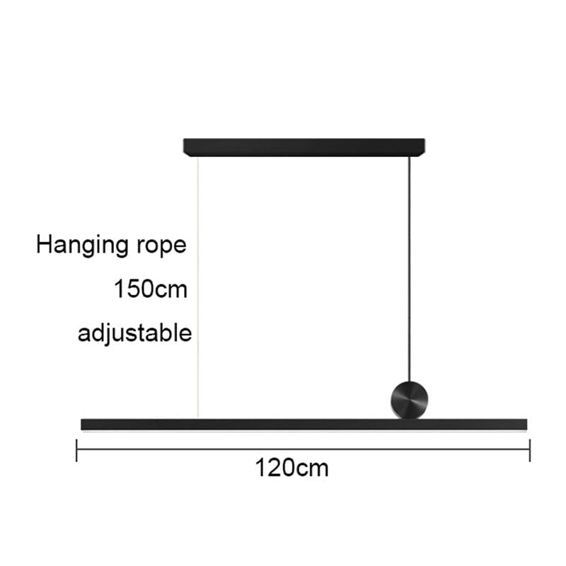 Modern Linear Led Ceiling Light Fixtures | Kitchen Pendant Lighting | Dining Room Lamps - Lamps