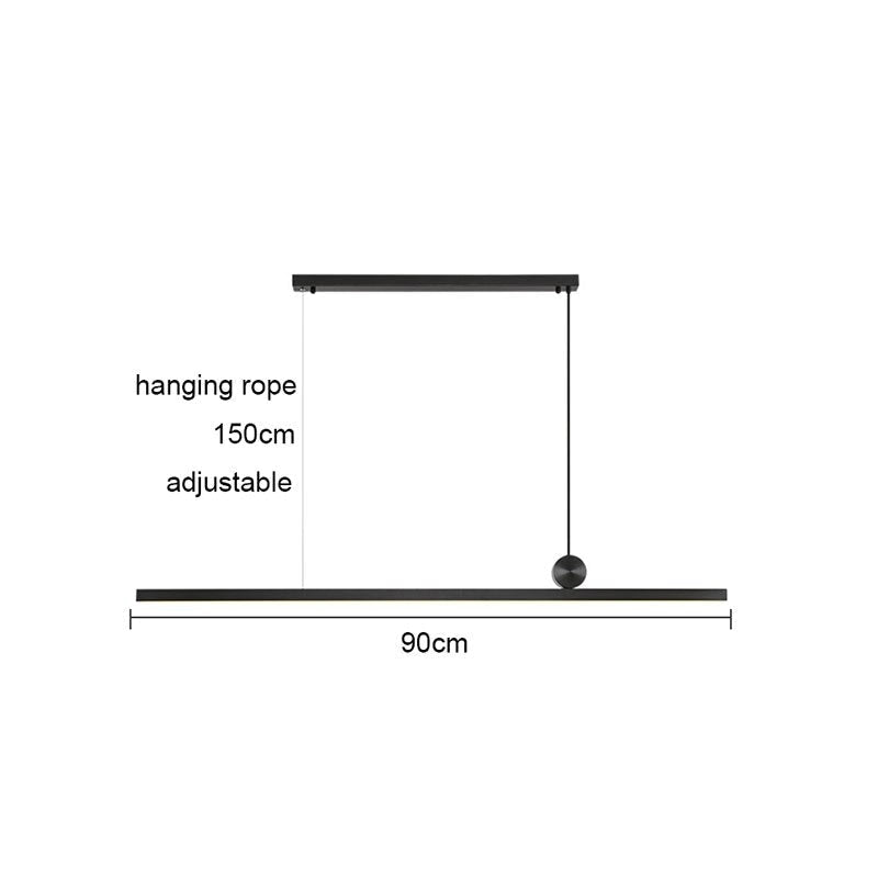 Modern Linear Led Ceiling Light Fixtures | Kitchen Pendant Lighting | Dining Room Lamps - Lamps
