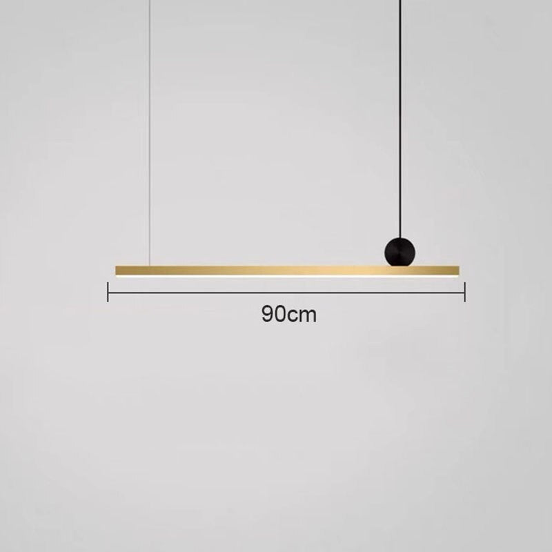 Modern Linear Led Ceiling Light Fixtures | Kitchen Pendant Lighting | Dining Room Lamps - Lamps