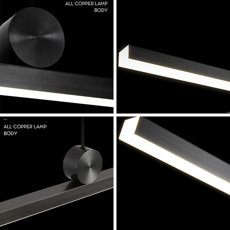 Modern Linear Led Ceiling Light Fixtures | Kitchen Pendant Lighting | Dining Room Lamps - Lamps