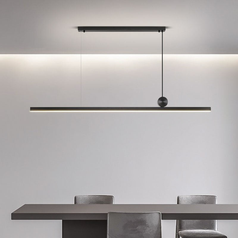 Modern Linear Led Ceiling Light Fixtures | Kitchen Pendant Lighting | Dining Room Lamps - Lamps