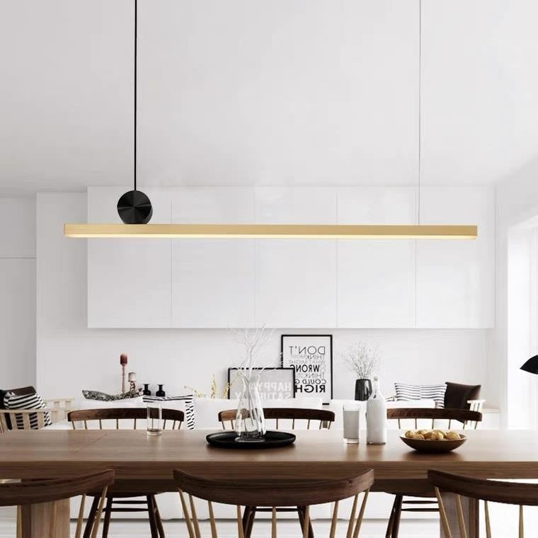 Modern Linear Led Ceiling Light Fixtures | Kitchen Pendant Lighting | Dining Room Lamps - Lamps