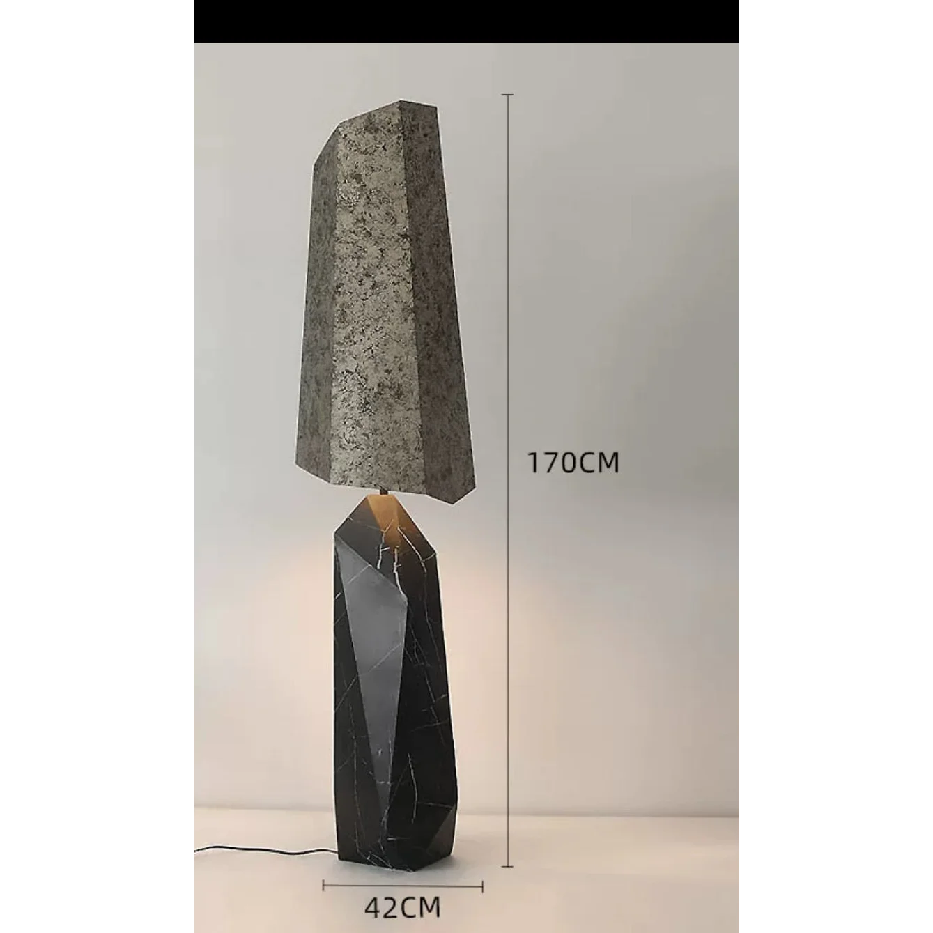 Wabi-sabi Floor Lamp | Grey Granite & Marble Design – Artistic Lighting for Modern Homes Casalolalights Luxury Lamps