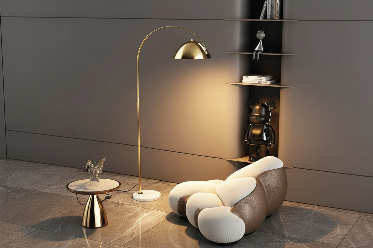 Contemporary Arc Floor Lamp | Living Room | Casalola Casalolalights Luxury Lamps for Interior Designers