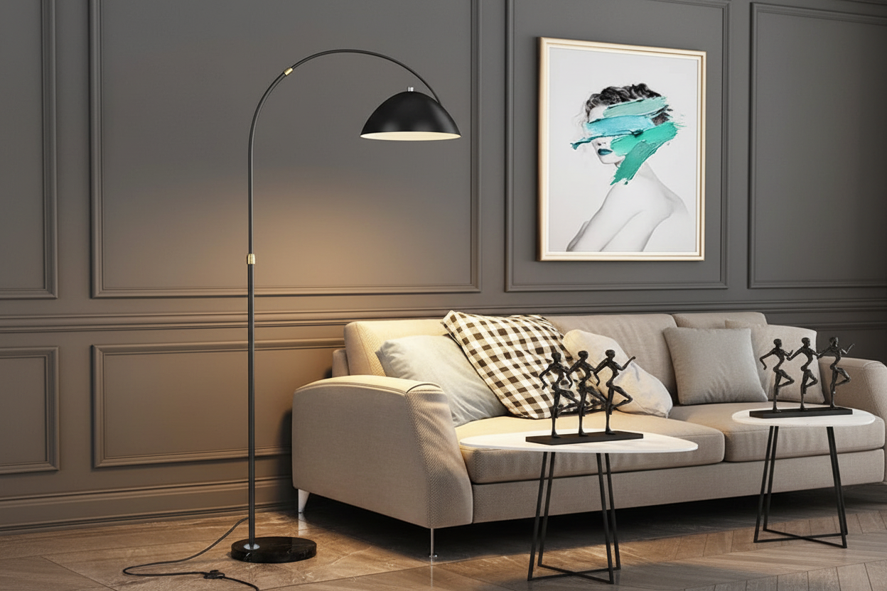 Contemporary Arc Floor Lamp | Living Room | Casalola Casalolalights Luxury Lamps for Interior Designers