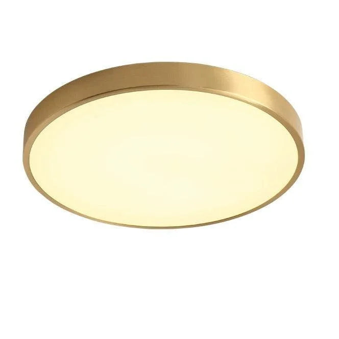 Modern Minimalism Copper Flush Mount Ceiling Light for Low