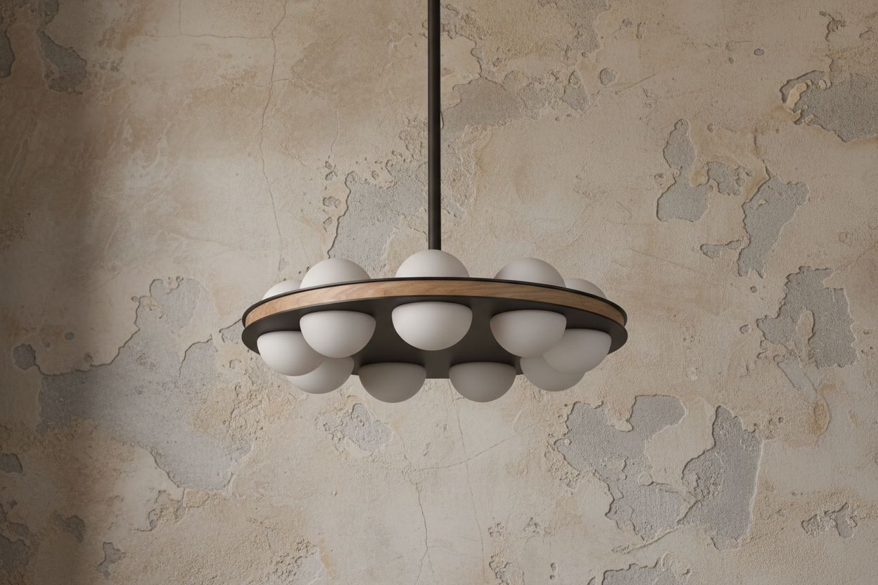 Dining Room Pendant Wood – Modern Round Opal Walnut Ceiling Light Casalolalights Luxury Lamps for Interior Designers