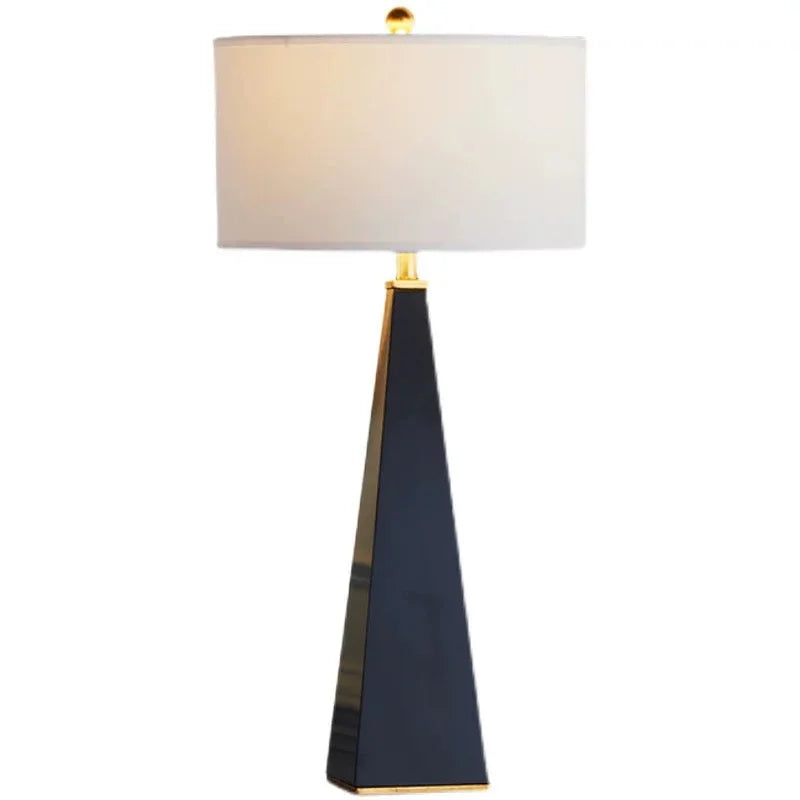 Modern obelisk table lamp full view