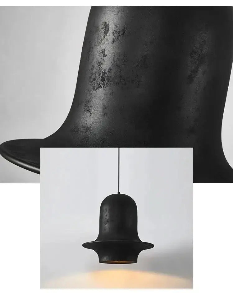 Wabi-sabi White Black Pendant Light Fixtures for Dining Room Kitchen - Lamps