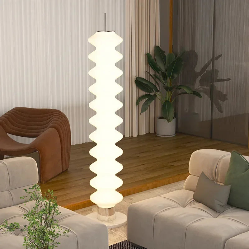 Modern Sculptural Floor Lamp Led Chrome Finish Dimmable