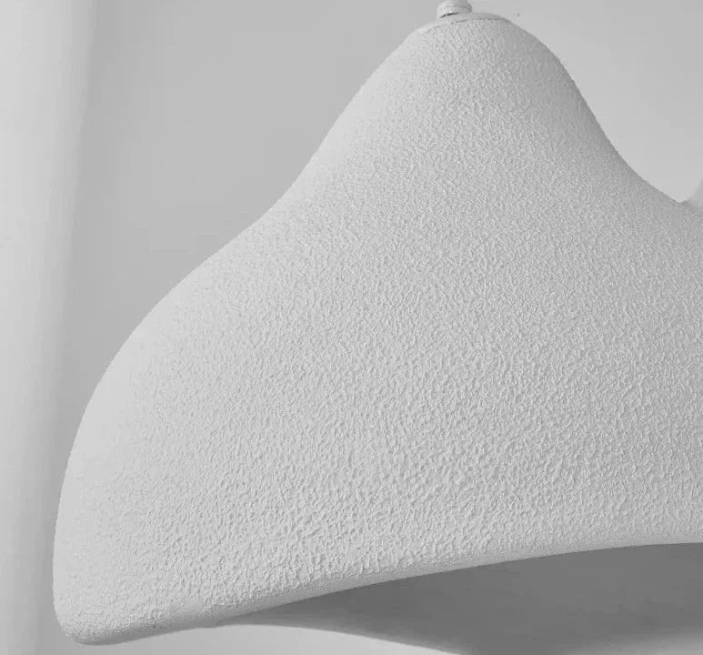Modern Sculptural Pendant Light – Minimalist White Textured Ceiling Lamp for Dining or Living Room - Lamps
