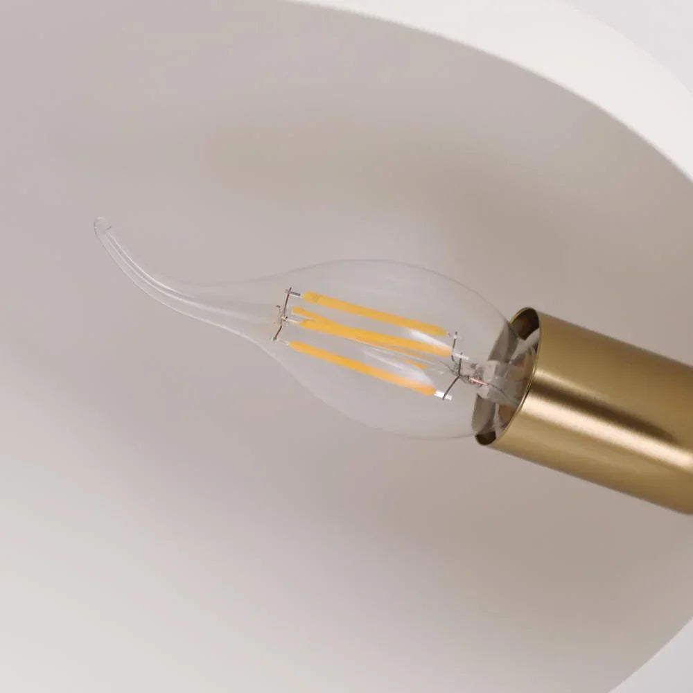 Modern Semi-flush Mount Ceiling Light for Low Ceilings – 3-light Fixture with White Acrylic Shades