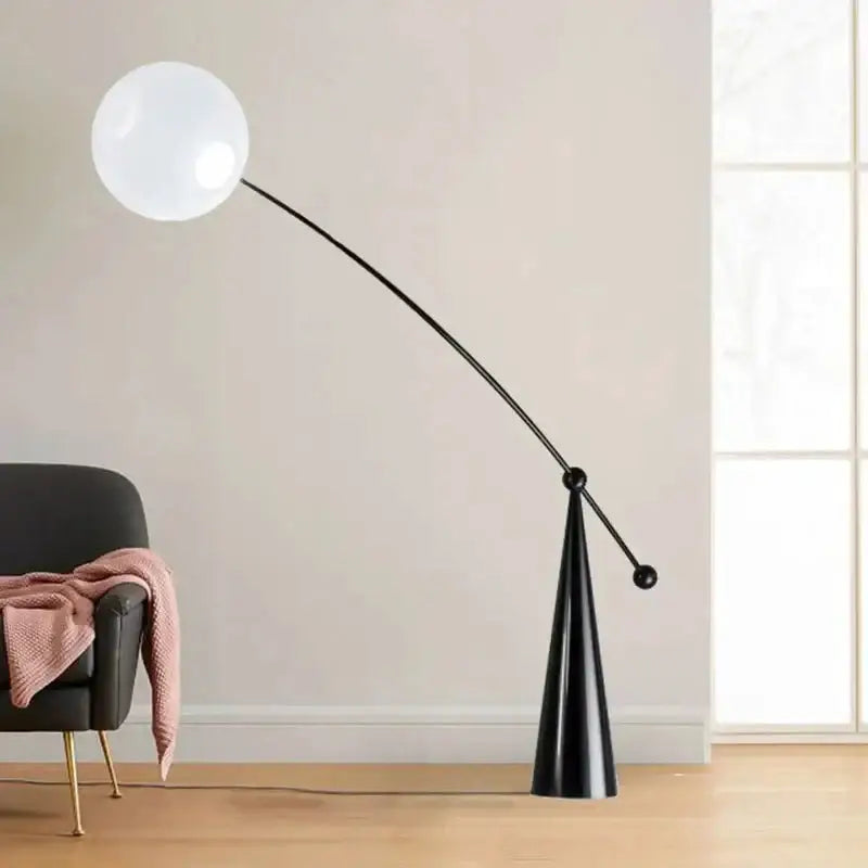 Modern Stainless Steel & Glass Floor Lamp for Living Room - Lamps