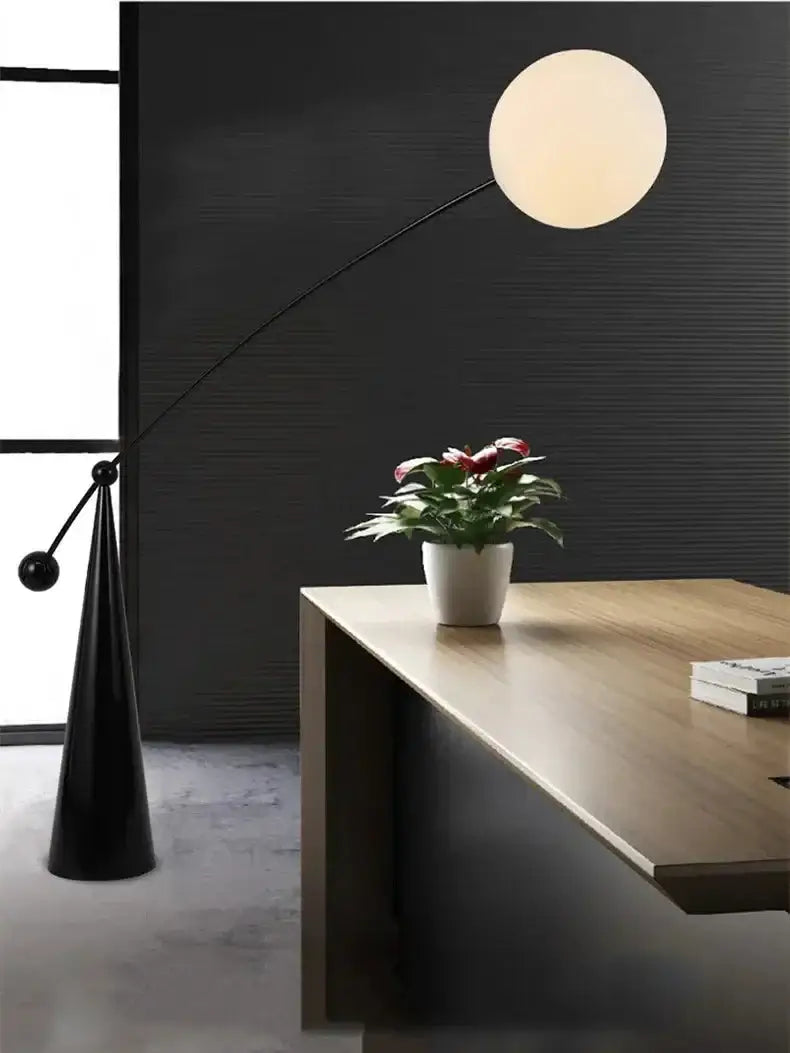 Modern Stainless Steel & Glass Floor Lamp for Living Room - Lamps