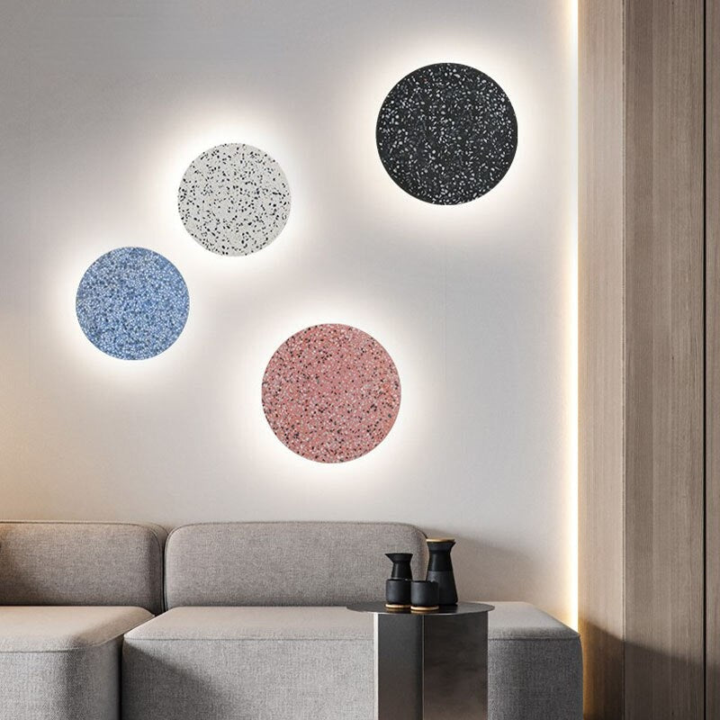 Modern Decorative Wall Sconces Set – Colorful Round Accent Lights with Ambient Glow