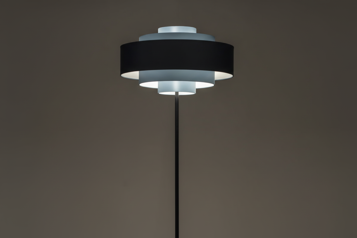 MODERN TIERED BLUE FLOOR LAMP - CL85070B