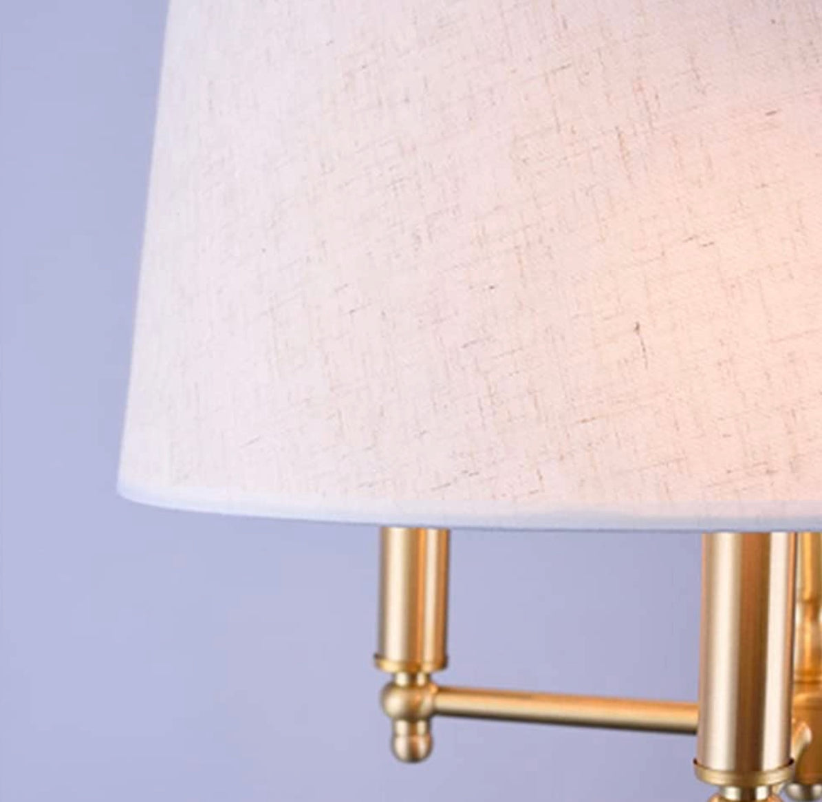 4-lights Modern Victorian Fabric Copper Chandelier for Hallway Corridor Living Room Bedroom - Chandeliers
