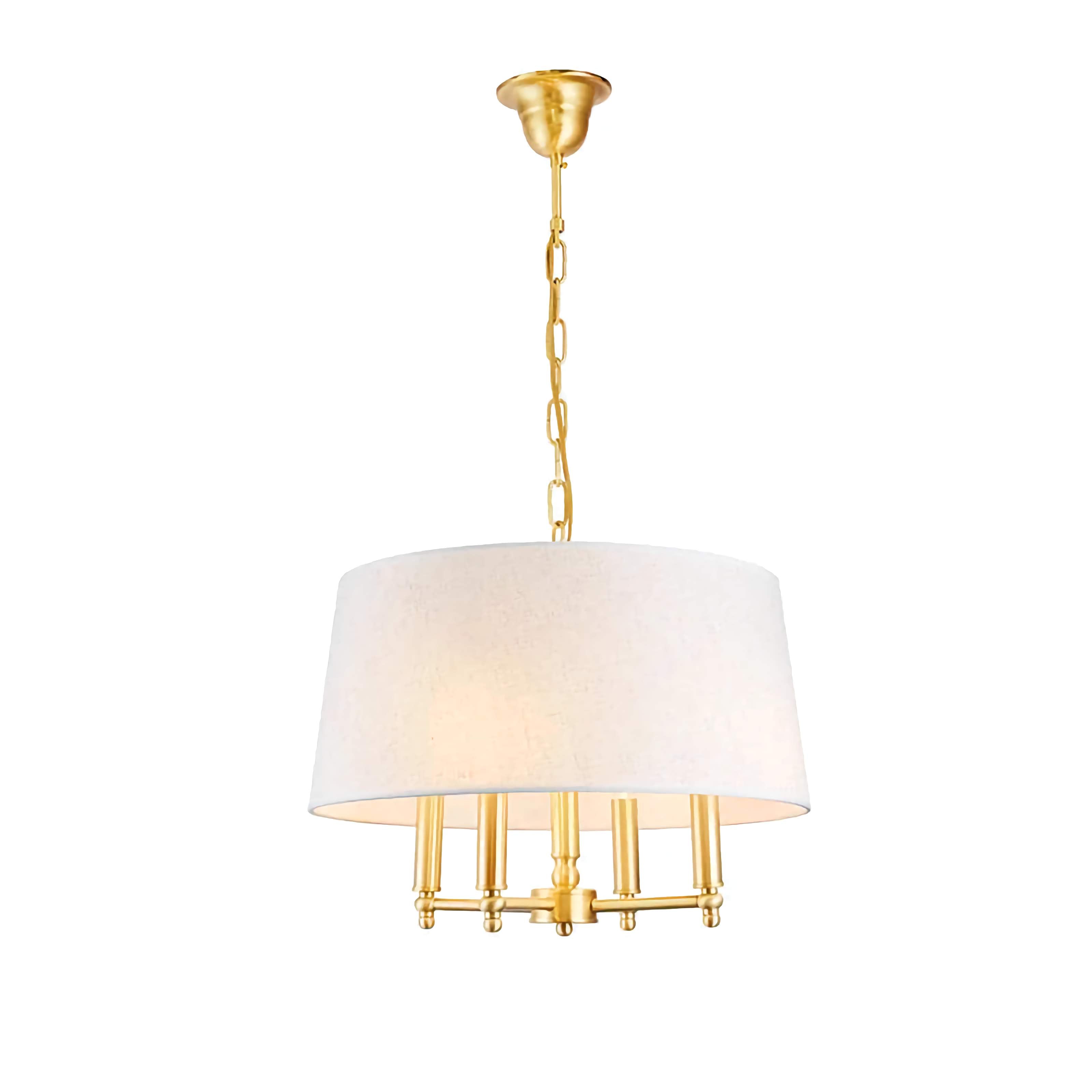 Modern Victorian Chandelier 50cm | Ornate Fabric & Copper Flush-mount Light with Remote Living Dining Casalolalights