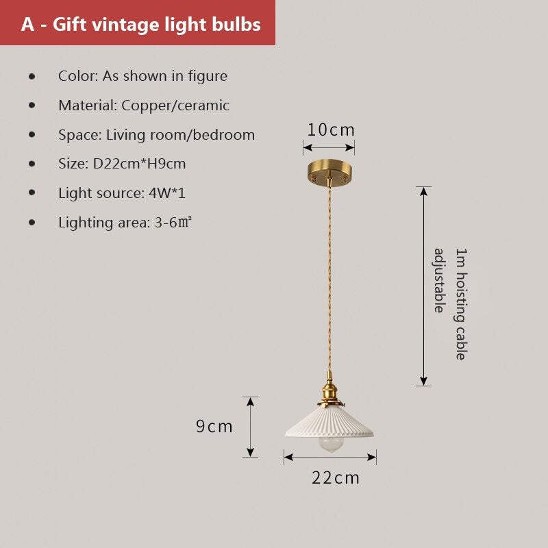 Elegant White Pendant Lamps | Ceramic Hanging Lights | 1-lights for Living Room Bedroom Kitchen - Lamps