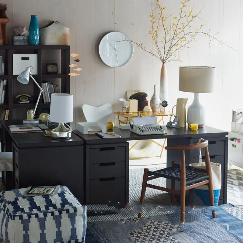 Ceramic Table Lamps Black White Fabric Minimalist Rustic Dark Academia Lighting