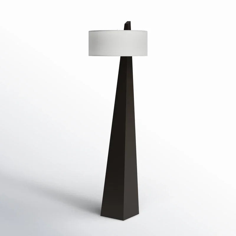 Black Obelisk Drum Floor Lamp | Atelier Kuro Minimalist Modern Led Ready Ul Listed