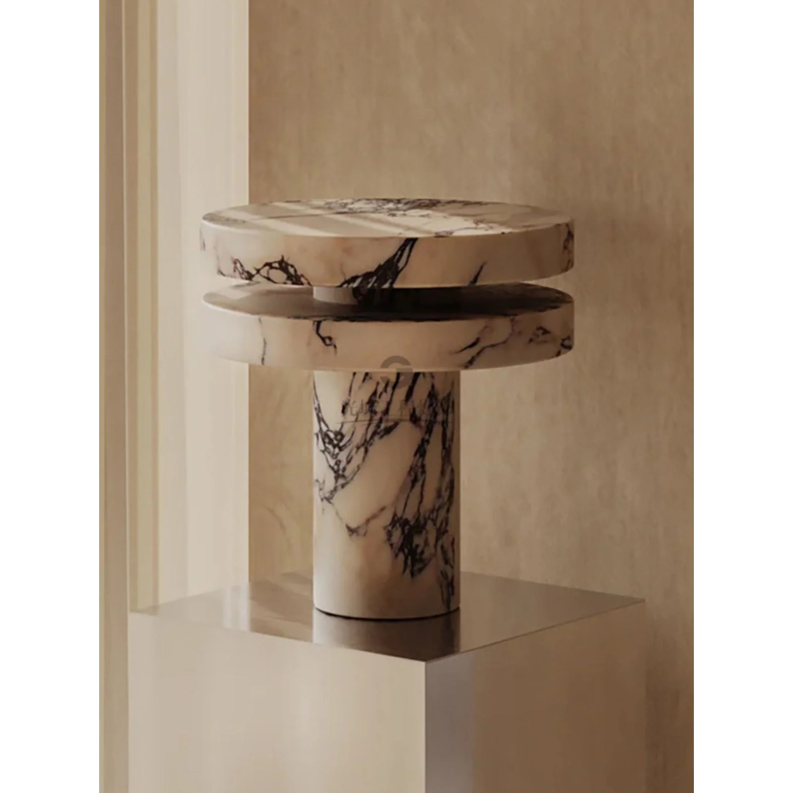 Monolithic Marble Table Lamp | Sculptural Led Accent Light