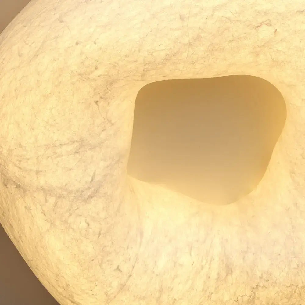 Hand-formed Mulberry Silk Ceiling Light | Organic Flush Mount Glow - Mounts
