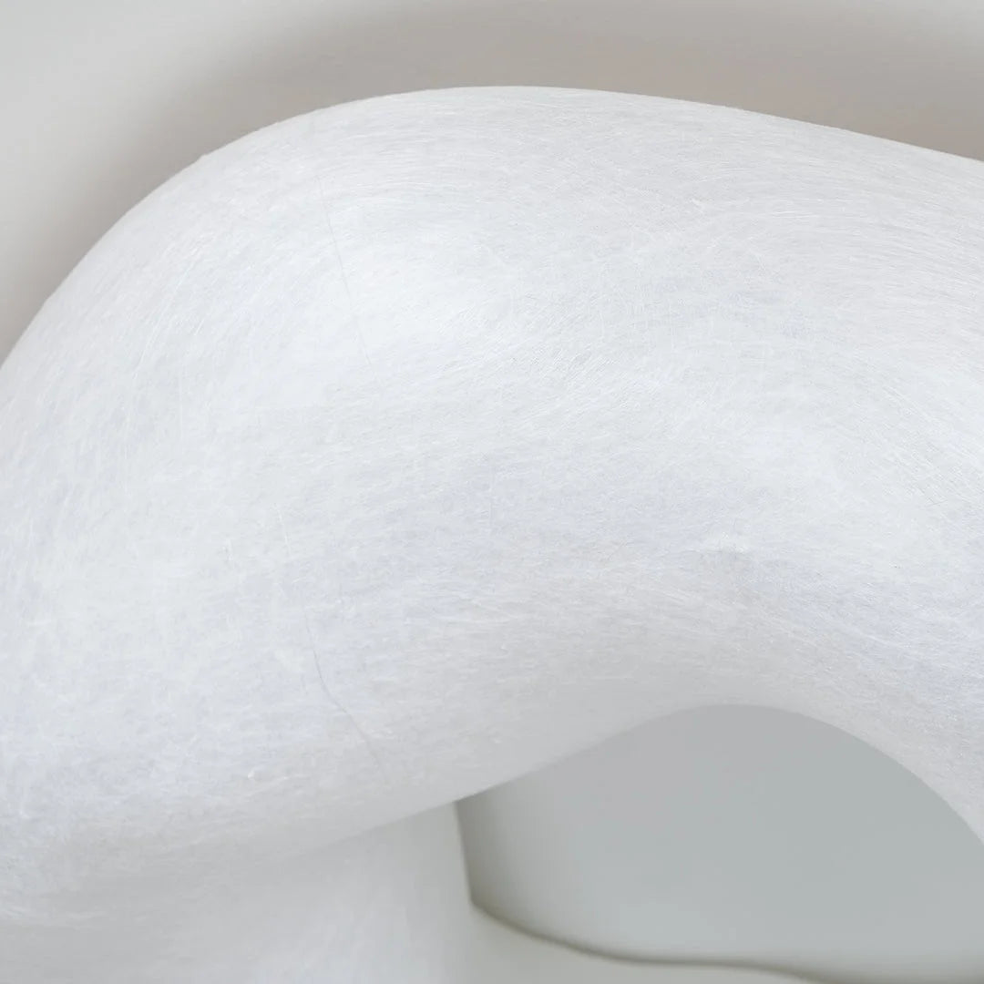 Hand Formed Mulberry Silk Ceiling Light | Organic Flush Mount Glow