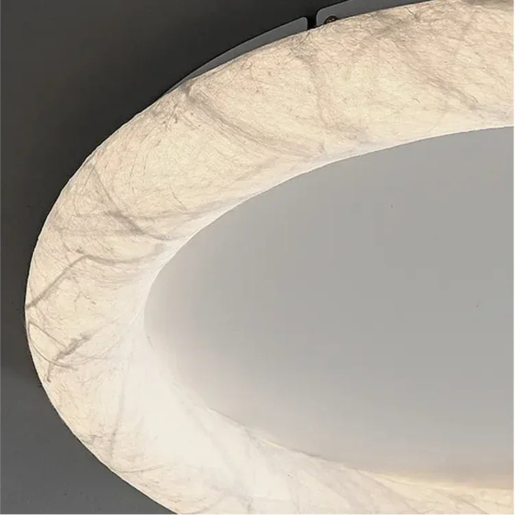Silk Halo Flush Mount Ceiling Light | Mulberry Minimalist Fixture - Mounts